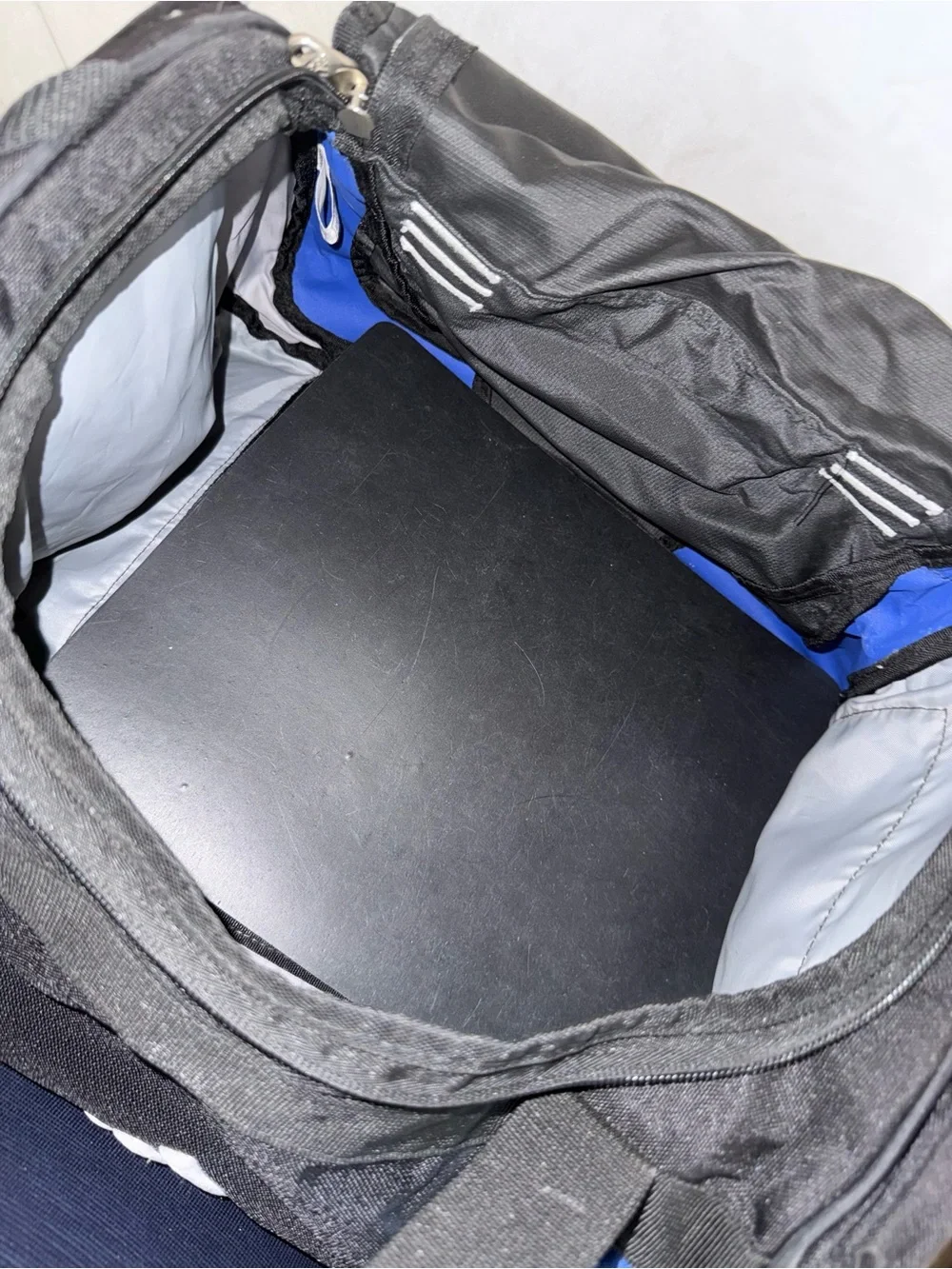 Adidas Vintage 90s Duffel or Gym Bag - Blue/Black